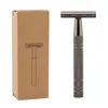 NXY Podwójna krawędź Bezpieczeństwo Razor Vintage Metal Single Blade Razor Classic Mokre Golenie Manual Mieszani środki Pasuje do standardowych brzytwy ostrza 220414