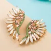 S2897 Bohemina Fashion Jewelry Feathers For Women Kolorowe diamentowe kolczyki z aniołem