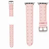 Fashion G Designer Luxe Letter Watchbands Strap voor Apple 42 mm 38 mm 40 mm 44 mm 45 mm Iwatch 2 3 4 5 Watch Bands Lederen armbandstrepen Watchband