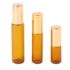 Mini bottiglie di vetro per bottiglie di vetro portatili con rulli con sfere in acciaio inossidabile per profumi di oli essenziali