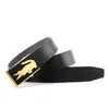 Ceinture de luxe classique de haute qualité 3,5 cm de large ceinture en acier inoxydable édentée et non perforée couche supérieure de pâte d'arbre pour hommes pantalon en cuir de vache ceinture de robe d'affaires