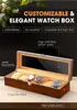 ウォッチボックスケースラグジュアリー6スロット木製の箱箱cas装置オーガナイザージュエリーウォッチディスプレイケースホルダーストレージギフト2743148