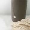 Anhänger Halsketten Martick Echt 925 Sterling Silber Runde Pendnat Halskette mit Freiheit Buchstaben Für Frau Europa Marke Schmuck GSN46Pendant