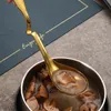 304 Cuchara de sopa de acero inoxidable Colador Mango largo Olla caliente espesada Cuchara de sopa Cuchara de drenaje Filtro-cuchara Colador-cuchara Herramientas de cocina ZL1190