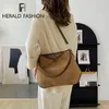 حقيبة مسائية أزياء شتاء النساء كتف أنثى جلد الغزال حمل حقيبة يد جديدة دلو قابلة للكروديس 0623