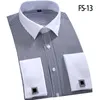 Aoliwen varumärke män fransk manschettskjorta långärmad flannell stor storlek 6xl hög kvalitet solid färg klänning smart casual 220322
