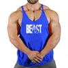 Colete Masculino Singlets Gym Sports Shirt Man Sleeve Sweatshirt Stringer Beast Wear T shirts Suspenders Clothing Top 220630