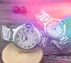 Popüler Moda Kadınlar 32mm Kuvars İzle Erkekler 38mm Çift Stil Safir Cystal Ladies Tam Paslanmaz Çelik Klasik Atmosfer İyi Görünümlü Kol saatleri