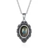 Pendant Necklaces Vintage Natural Labradorite Necklace For Women Silver Moonstone Jewelry With Chain Wedding Anniversary Party GiftPendant