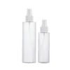 Nachfüllbare Packung Frost Plastikflasche flache Schulter schwarz weiße Spary Press Pumpe mit klarer Abdeckung Tragbarer kosmetischer Verpackungsbehälter 100ml 200 ml