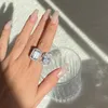 Обручальные кольца стерлингового серебряного кольца Высококачественное классическое № 5 Diamond Ladies Atmosphere Evening Luxury Jewelry Giftwedding3098959