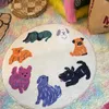 Ins schattige honden tapijt ronde slaapkamer carpe mat voor kinderen spelen mat playmat geboren P-octrooi rekwisieten woonkamer tapijt