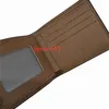 Nieuwe Paris Plaid Style Mens Wallet Fashion Men Purse Special Canvas Meerdere korte kleine tweevoudige portemonnee met doos en stofzak 6 kleuren top