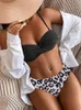 Bandeau mayo kadınları bikini set mayalı kadın yüksek bel brezilya mayo plaj giymek Bather Biquini 220621