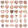 Nueva tendencia 925 plata esterlina 2021 nueva rosa Robot Love Mama Key Lock Beads para Pandora Charm Bracelet DIY accesorios de moda para mujeres