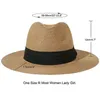 Justerbar klassisk Panama Hathandmade i Ecuador Sun Hats Women Man Beach Straw Hat For Men UV Protection Cap 220617