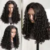 Front Lace Middle Part Wigs Bouncy Curly Spiral Curl Loose Wave