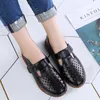 Sandals Summer Women Genuine Leather Woman Flats Shoes Comfortable Ladies Slip-on Loafers 2022 Sapato FemininoSandals