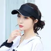 Casquette visière de sport printemps été pour femmes hommes réglable coton Protection UV haut vide Tennis Golf course crème solaire chapeau torse nu