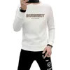 Męski sweter z długim rękawem T-shirt 2021 Jesień Zima Nowy Laser Hot Wiertarka z marką TIDE wewnątrz dla wygody
