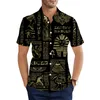 Men's Casual Shirts Fashion Men's Ancient Egypt Pharaoh Pattern 3D Printed Shirt Summer Short Sleeve For Men ClothingMen's