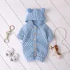 Комбинезоны для новорожденных мальчиков, вязаные комбинезоны, осенние свитера с длинными рукавами для маленьких девочек, одежда, детские комбинезоны, зимние