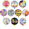 Party -Dekoration Babyparty Dekorationen liefert alles Gute zum Geburtstag Aluminium Folienballons 18 "Folie Mylar Heliumround aufblasbarer Ballon für