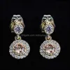 Dangle Chandelier Earrings Jewelry Wholesale Price Drop Women Fashion Purple White Synthetic Cz Ear Drops For Female Party Gift Delivery 2