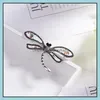 Stift broscher smycken dragonfly för kvinnor skal insekt brosch emalj stift gåvor kvinnliga manliga lapel pin badge droppleverans 2021 kpruf