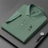 marka projektantów mody 100% bawełniana koszulka polo męska T-shirt krótkie rękawy High-end koreańskie hafty zwykłe męskie Wear 220525