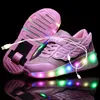 Sepatu Kets Bercahaya Dua Roda Roller Skate Lampe LED pour Anakanak Anak Lakilaki Perempuan Light Up 220611