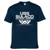 قمصان الرجال الموضة USCSS Nostromo T-Shirt Alien USS Sulaco Colonial Marines Aliens قبالة العالم قصير الأكمام Tshirt Men Cotton O Tees Tees