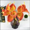 Faux Floral Greenery Home Assages Décor Garden White Touch Real Touch Flower Flower Calla Lily Party Wedding Droport Drop