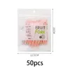 50 stks / partij Disposable Stickware Fruit Vork Mini Kinderen Snack Cake Dessert Eten Fruit Pick Toothpick Bento Lunches Party Decor