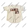 GLAC202 Sömda 0 Javier Rodriguez Miami Hurricanes NCAA College Baseball Jersey för Mens Womens Youth Double Stitched Name and Number Anpassad