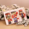 Christmas Tree Decorations 9Pcslot Wooden Nutcracker Soldier Ornaments Decoration for Home Year natal Y201020