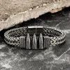 Charm Bracelets Stainless Steel Gold Chain Men Bracelet Punk Hand Accessories Magnetic Clasp Fashion Wristband Jewelry Wholesale Friends Gif