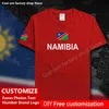 NAMIBIA Country Flag Tshirt DIY Custom Jersey Fans Name Number Brand Cotton T shirts Men Women Loose Casual Sports T shirt 220616