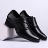 Chaussures classiques de luxe en cuir de vache pour hommes, chaussures d'affaires pointues de 6/8cm, chaussures noires augmentant la hauteur, pour fête de mariage et bureau