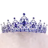 Lyxprinsessan Bröllopshuvudstycken Brud Tiara Rhinestone Crown Head Pieces Crystal pannband Hårtillbehör