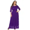 Plus storlek klänningar aftonklänning eleganta kvinnor lång högkvalitativ spetsmode vestido de mujer 5xl 6xlplus