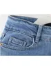 Jeans de estilo étnico de estilo étnico jeans Summer feminino novo retrô versátil slim cigarreting cigarro de cigarro nono calças jeans fêmea T220728