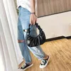 Shoppingväskor retro för kvinnor vintage handväskor solid färg sommarpinnar väska dam hobo kvinnlig påse läder clutc 220316