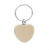 Beech Wood Keychain Party Favoriter Blank Personlig Anpassad Tag Namn ID Pendant Key Ring Buckle Creative Birthday Gift RRE13483