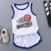 Summer Boys Basketball Uniform Sports Sports Sports Sports Sports Sports Roupas Setes Lazer Crianças Circtas Camisa 2PCs 220714