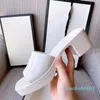 Moda-Diseñador de lujo sandalias de mujer zapatillas con suela de goma tacones cuadrados calidad una variedad de colores