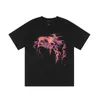 Série Youngboy Lightning Big v Print Loose Street Fashion T-shirt à manches courtes Summer