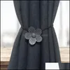 Other Home Decor Garden 1Pcs Flowers Curtain Buckles Europe Style Magnet Curtains Tieback Magnetic Holder Accessories Drop Delivery 2021 G