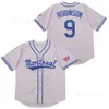 Moive Baseball 1988 Durham 8 Crash Davis Jersey Man 37 Nuke Laloosh Пуловер серо -белый цвет