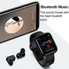 Smart Watch X8 TWS av Bluetooth Smartwatch Headset trådlösa hörlurar två i ett samtal musik väder sportband för Android iOS84111259856